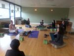 Keeping focused on health!  Awesome Yoga class!!Lauren Bond talks healthy eating...